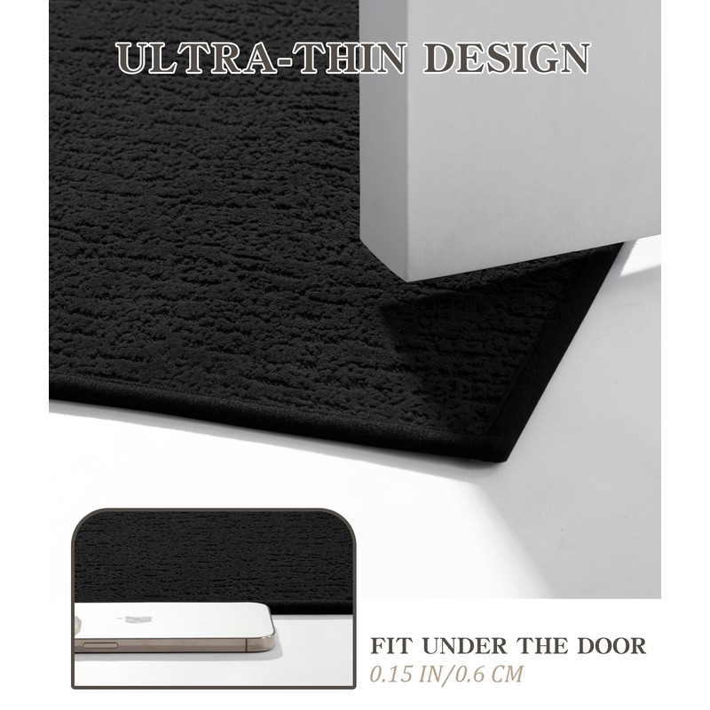 chakme Bathroom Rugs Mat 36x24, Ultra Thin Non Slip Bath