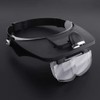 Meichoon Head-Mounted Magnifying Glass with 3 LED Lamps,Watchmaker Repair Tool