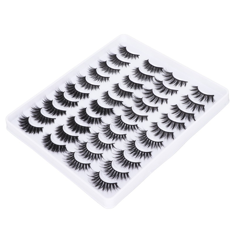 20 Pairs 6D False Eyelashes 4 Styles Long Thick Semi