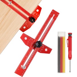 Woodworking Scriber Marking Line Ruler，Adjustable 18 in Aluminum Alloy Sliding T-Square Ruler，Precision Line Drawing with Angle Adjustment, Tool for Engineering, Architecture and Design Drawing