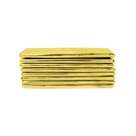 Foil Wrapper - Pack of 100 Candy Bar Wrappers with Thick Paper Backing - Folds and Wraps Well - Best for Wrapping 1.55Oz Candies/Chocolate Bars/Gifts - Size 6" X 7.5" (Gold)