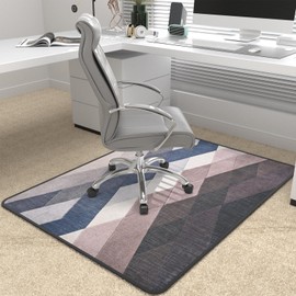 Vintage Office Chair Mat for Carpet and Hardwood Floor Bohemian Desk Chair Mat 36'' x 48'' Jacquard Woven Surface Heavy Duty Floor mats for Office Home and Gaming Floors
