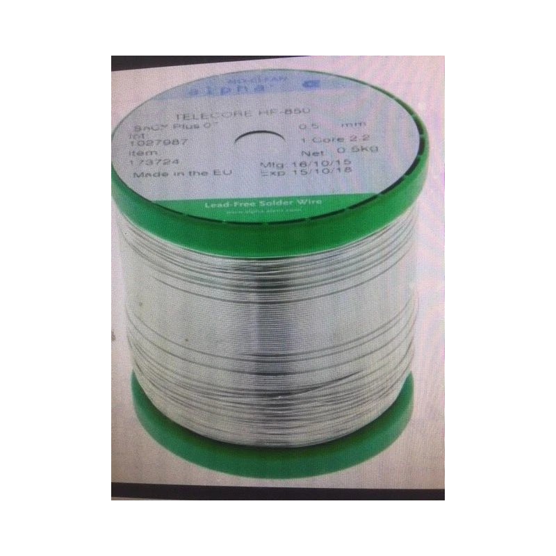 Indium Solder Indium Corp. .032 dia. Low Melt, Water Wash,