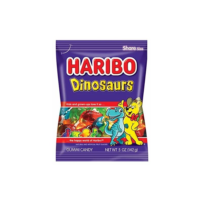 Haribo Dinosaurs Candy, 5 Ounce [12-Pack]