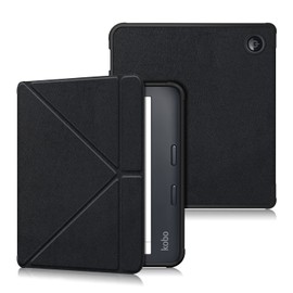 DINGGUAGUA Soft TPU Case Compatible with Tolino Vision Color 2024/Kobo Libra Color 2024/Kobo Libra 2 2021/Tolino Vision 6 2021 eReader Protective Case with Stand Function, Black