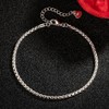 SHIBIDEBAOHUA 925 Sterling Silver 3mm Italian Round Box Chain Adjustable