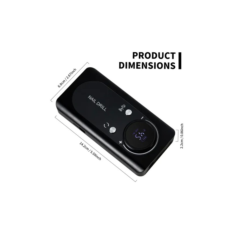 Taladro Portátil Profesional Para Esmalte De Uñas, 45000 Rpm