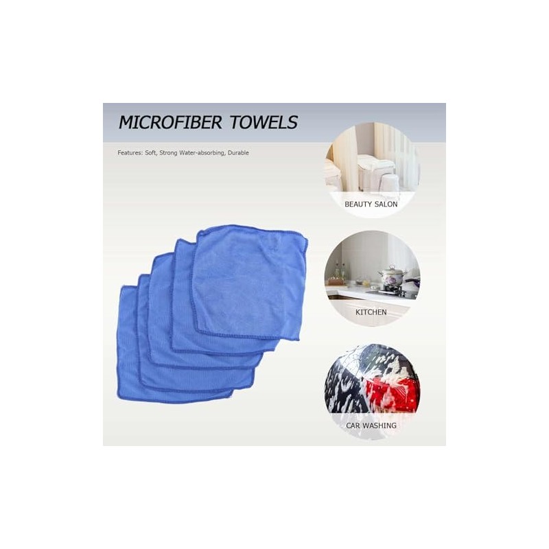 Toalla de limpieza absorbente de fibra (5 unidades, 25 x