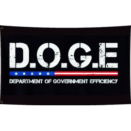 JOLCAHEU D.O.G.E. Doges Department of Government Efficiency Flag 3x5FT,Flags with 2 Brass Grommets,Durable Polyester.