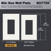 BESTTEN [10 Pack] Midsize Screwless Wall Plate, USWP4 Glossy Off