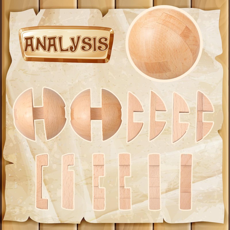 Yilloog Wooden Puzzle Brain Teasers 3D Logic Puzzles, Brain Teaser