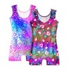 Snowheart Gymnastics Leotards for Girls - 2 Pack of Sparkly