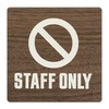 Two-face Staff Only Staff Room Sign Plate Domestic MDF Door