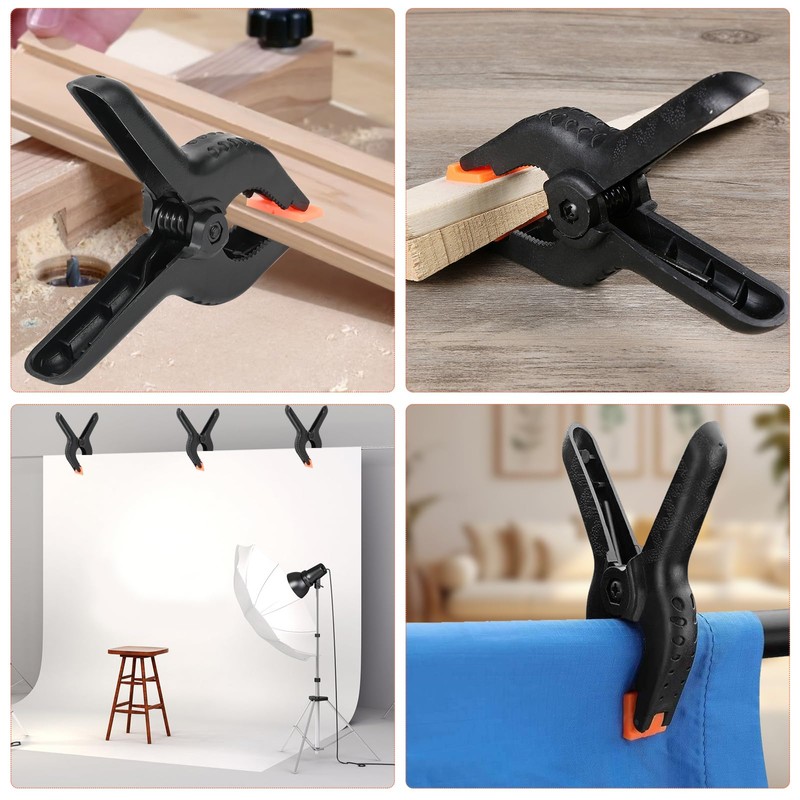 12 Pcs Spring Clamps Heavy Duty ClampsQuick Grip, 6 Inch