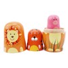 5PCS Animals Russian Dolls Cute Cartoon Animal Pattern Doll Gifts