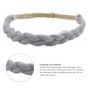 PARXITN Women's Hair Band, 3 Strands, Adjustable Braided Headband, Grey