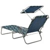 vidaXL Sun Lounger with Canopy - Adjustable, Foldable and Portable