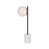 Living District Eclipse 1 Light Black Table Lamp with Frosted