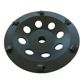 7" PCD Grinding Wheel for Epoxy, Glue, Mastic and Paint, 6 PCD Segments, 5/8"-11 Threaded Arbor