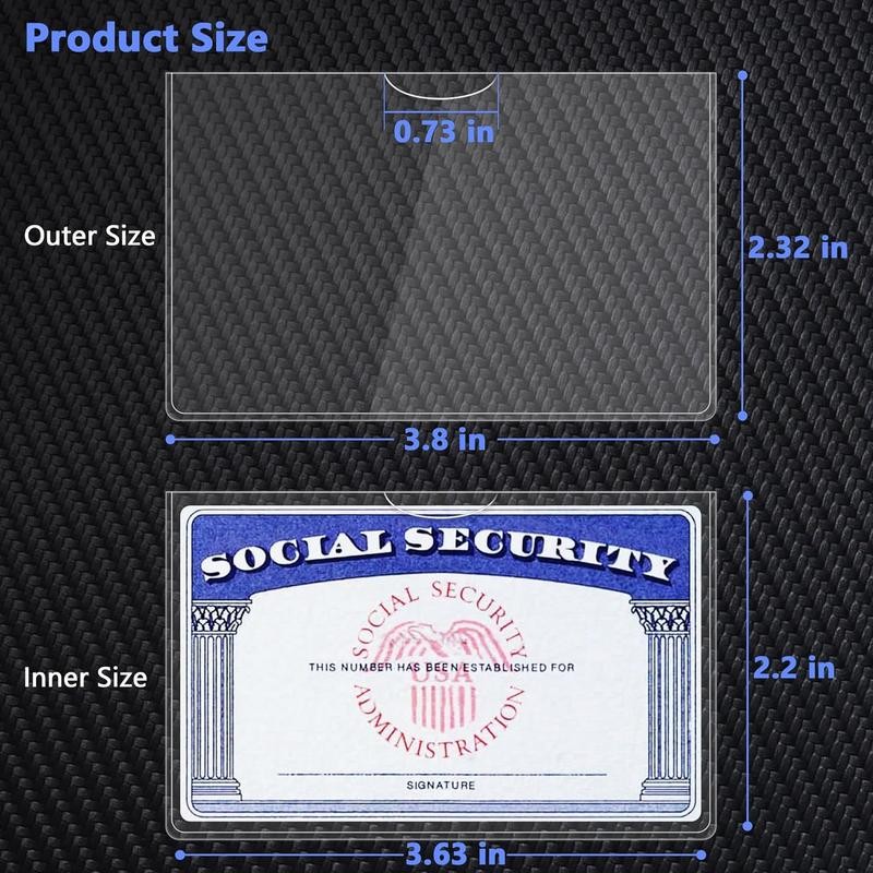 6 Pack Card Protector Social Security, Medicare, Credit & Driver's