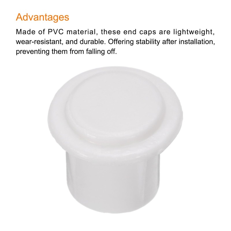 sourcing map PVC Tube Covers Internal Plug Pipe Inner 16mm