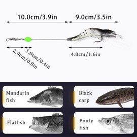 Fine jade2 Prepared Soft Shrimp Bait Set Soft Luminous Shrimp Bait Fishing Accessories for Fresh and Saltwater for Outdoor Fishing