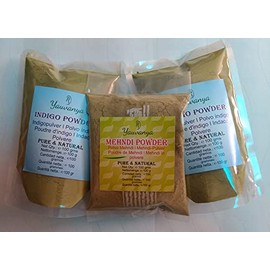 Yauvanya Combo 2X100 gms Indigo Powder + 100 gms Henna Powder
