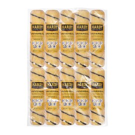 HARDY WORKING TOOLS 10x Painter's Roller, 25 cm, Pile Height 13 mm, Diameter 48 mm, Paint Roller, Yellow / Black