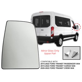 APA Replacement for Exterior Rear View Mirror Glass Upper Non-Heated 2015-2022 TRANSIT Van 150 250 350 Passenger Right Side FO1325147 CK4Z17K707D