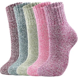 Wool Socks - Winter Warm Wool Socks for Women Men, Soft Cozy Socks, Thick Knit Crew Socks Boot Socks for Women Men