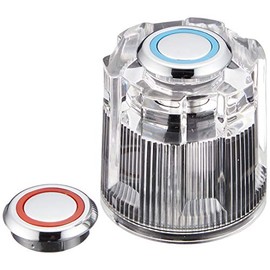 KVK Acrylic GE Handle with Screws and Cap, Silver PZK1GE-2