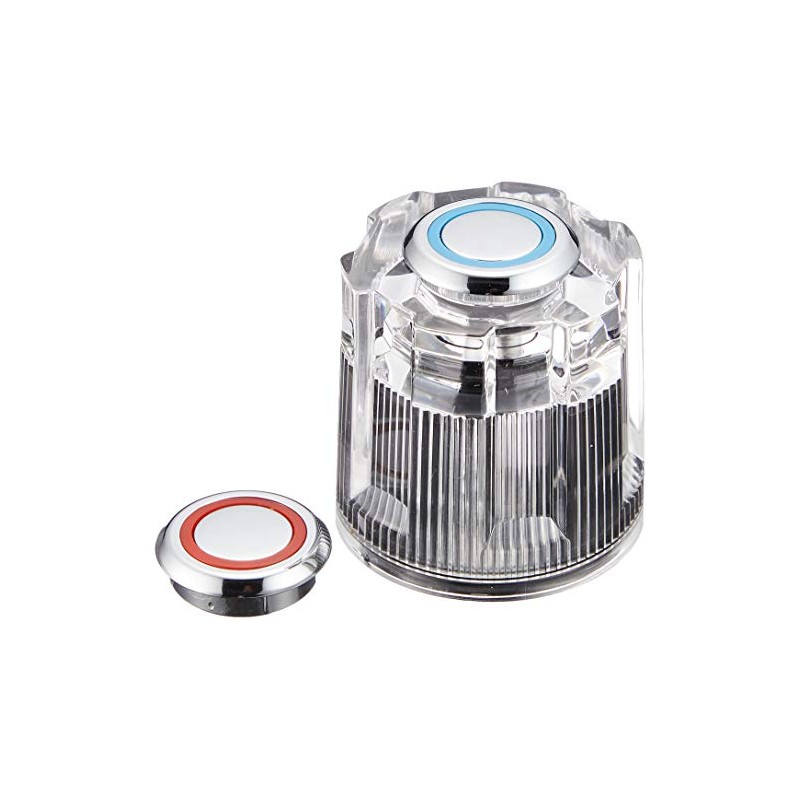 KVK Acrylic GE Handle with Screws and Cap, Silver PZK1GE-2