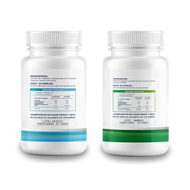 NAIMA Kit de Citrato de Magnesio y Glicinato de Magnesio, 100 Cápsulas por Frasco | Suplemento Alimenticio | Ingredientes Naturales | Puro, Alta Absor