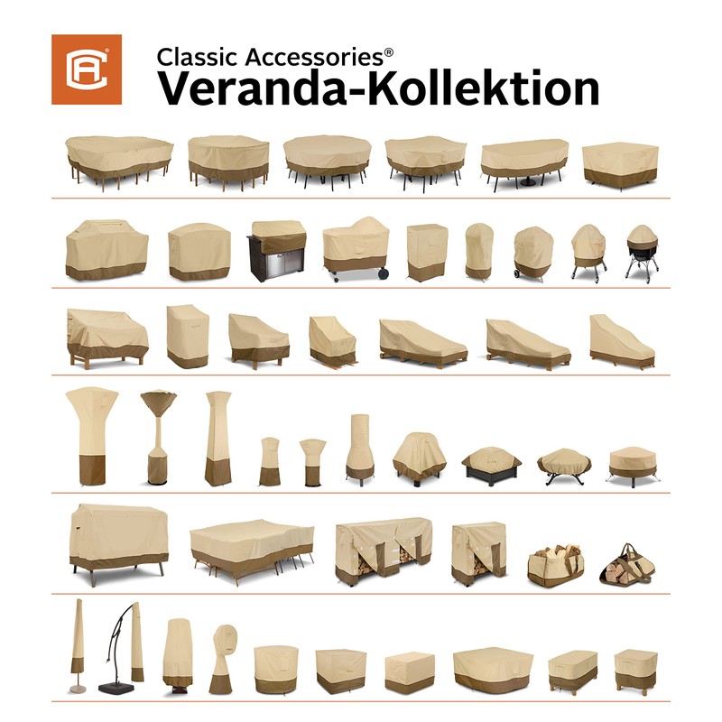 Classic Accessories Veranda Water-Resistant 25.5 Inch Stackable Patio Chair Cover