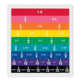hand2mind ETA Rainbow Fraction/Decimal Tiles