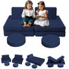 MeMoreCool Modular Kids Couch for Playroom, Navy Foam Play Couch