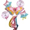 DIWULI Butterfly Balloons 4 Years - Number Birthday