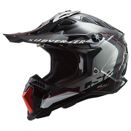 LS2 Helmets MX-Off Road Subverter Evo Helmet (Arched Gloss Black/Red/Silver - X-Large)