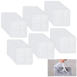 60 Pcs Disposable Shower Drain Hair Catcher, Square Disposable Drain Hair Catcher Drain Covers Bathroom Drain Hair Catcher Hair Catcher Mesh Stickers for Bathroom Washbasin Kitchen Sink