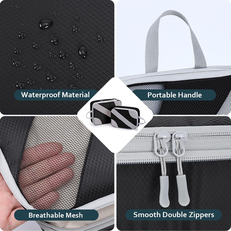 Joyoldelf Compression Suitcase Oragnizer Set - 7-Piece Compression Packing Cubes,