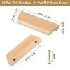 sourcing map 12Pcs Wood Drawer Pulls Handles, 64mm/2.52" Hole Spacing