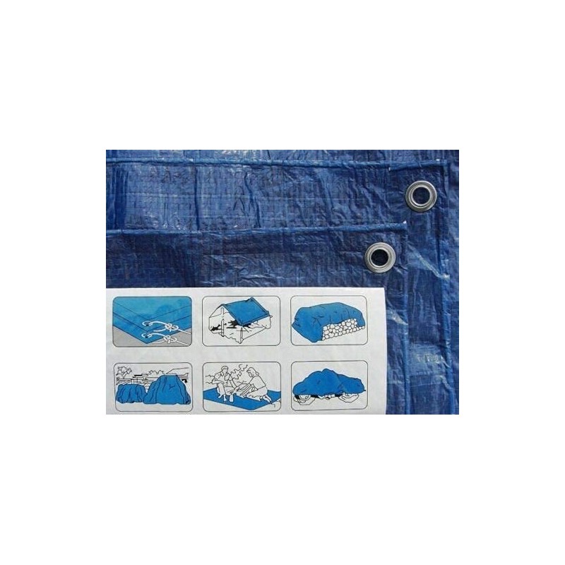 4 x 8 m Blue Heavy Duty Tarpaulin Waterproof Cover