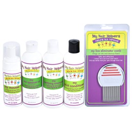 Complete Family Head Lice Removal Treatment Kit | Lice Comb, Foam Mousse, Dimethicone Oil, Shampoo & Essential Oil Conditioner | Naturally Formulated to Remove Eggs in Kids Hair | Treats 2-4 Kids