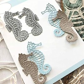 DIY Scrapbooking Artist 2 Pcs Seahorse Cutting Dies, Metal Die, Cutting Dies, Scrapbooking Die Cuts