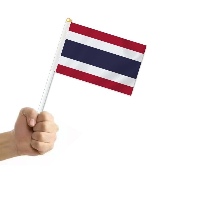 10 PCS Thailand Handheld Small Flag, Thai Hand held Mini