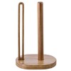 MyGift Premium Acacia Solid Wood Countertop Paper Towel Roll Stand