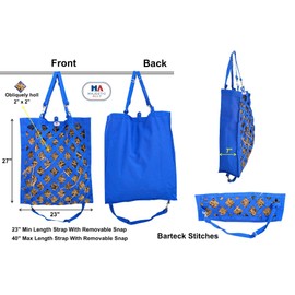 Majestic Ally Premium Nylon Hay Bag for Horses and Livestock, Simulates Grazing, Slow Feeding, Heavy-Duty PP Webbing,Quick-Adjust Straps, Small Hole for Digestion, Multiple Colors (Purple)