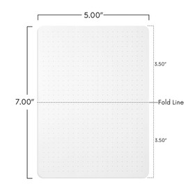 Notsu Dot Grid Index Cards 5x7 inch, 40 ct | Thick Foldable Dotted Note Cards w/Rounded Corners | Premium Heavy Duty Paper 350 gsm