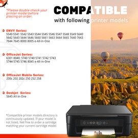 COCCINK 62XL Ink Cartridges Black for HP OfficeJet Mobile 200 250 Envy 5540 5542 5642 5643 5660 7640 7645 OfficeJet 5740 5745 8040 Printer for HP Ink 62 XL HP62XL HP62 Ink Combo Pack (2 Black)