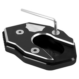 Worldmotop Motorcycle Kickstand Pad Support Extension Enlarger Foot Pad for Kawasaki Z650 Z900 Z1000 Z1000SX ER-6N ZX6R ZX10R,Side Stand Plate Pad (black)
